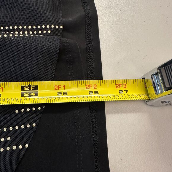 Corvia Top Women’s 1X BLK Sleeveless Metallic Flowy Cape Keyhole Party Blouse - Picture 11 of 13